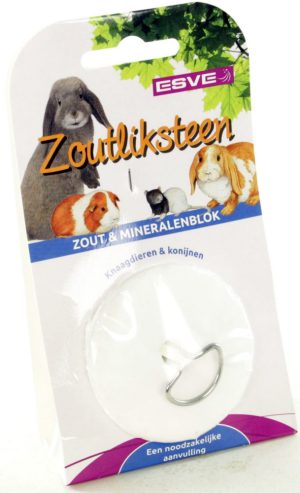 Zoutliksteen NA-DI + RVS Houder