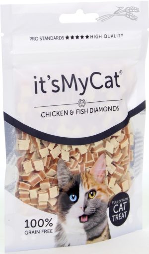 It's My Cat Chicken & Fish Diamonds tray van 10 zakjes