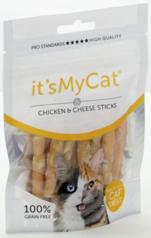 it's My Cat Chicken & Cheese Stick tray van 10 zakjes