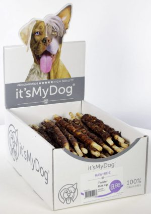 it's My Dog Rawhide Twist Met Kip doos van 64