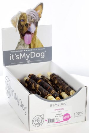 it's My Dog Rawhide Twist Met Eend Dik doos van 24