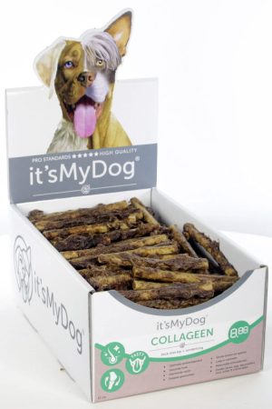 it's My Dog Collageen stick met kip + runderlong 12 cm doos van 200