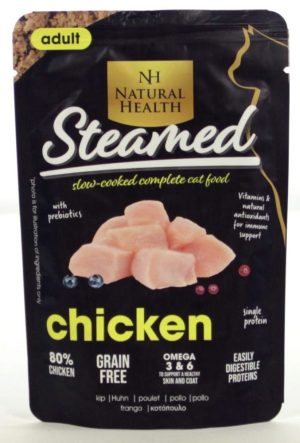 NH Cat Steamed Chicken doos van 12 zakjes