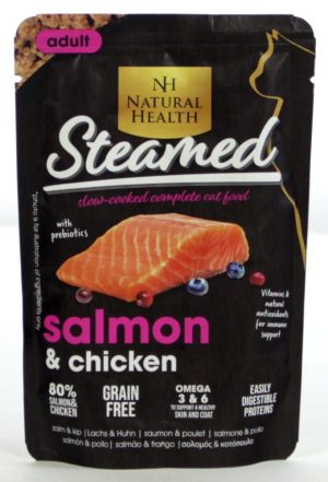 NH Cat Steamed Salmon doos van 12 zakjes