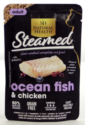 NH Cat Steamed Ocean Fish doos van 12 zakjes