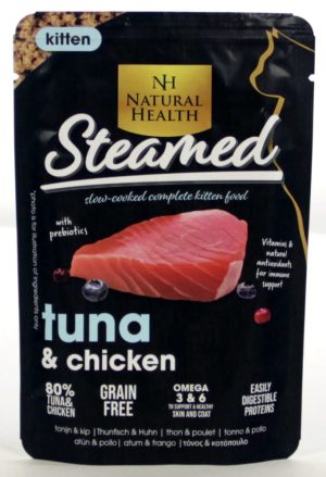 NH Cat Steamed Kitten Tuna doos van 12 zakjes